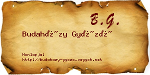Budaházy Győző névjegykártya